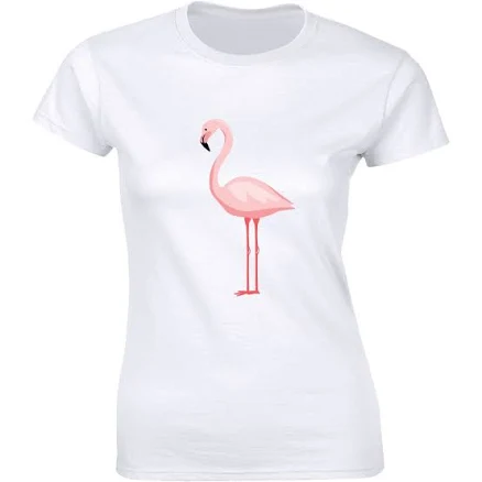 Amazing Pink Flamingo Tropical Animal Bird Graphic Women's Tee Shirt