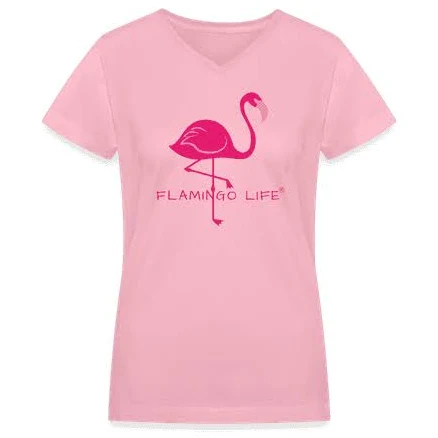Flamingo Life Women's V-Neck T-Shirt