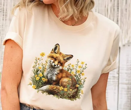 Fox & Wildflower Graphic Tee