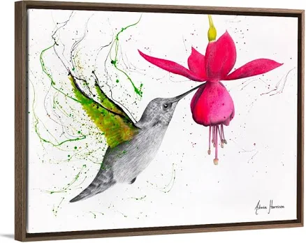 Great Big Canvas Spring Garden Hummingbird Wall Art Print