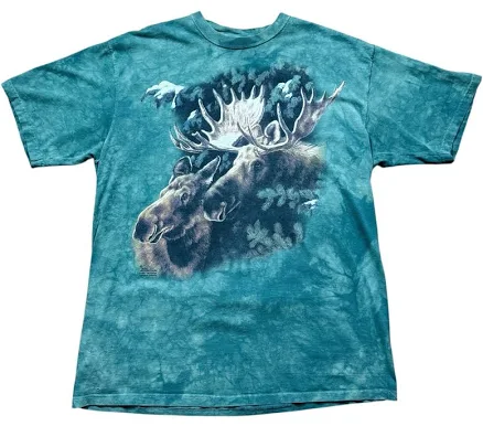 Vintage 90’s The Mountain Moose Wildlife Graphic Tee Men’s Xl Made