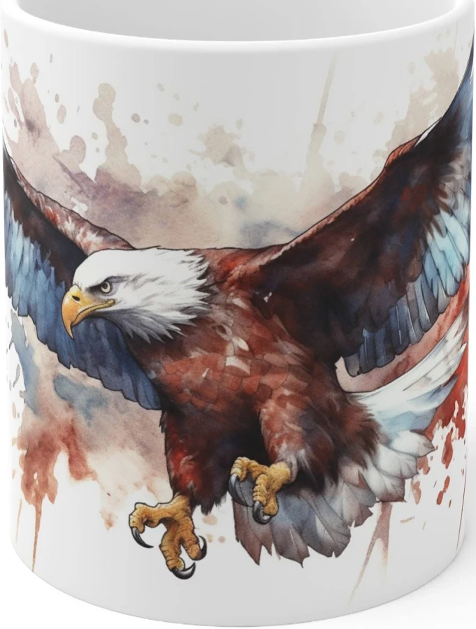 Ceramic Mug 11oz, Bald Eagle