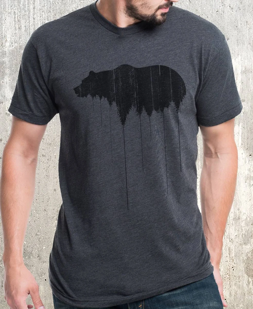 Bear Above Treeline Graphic T-Shirt