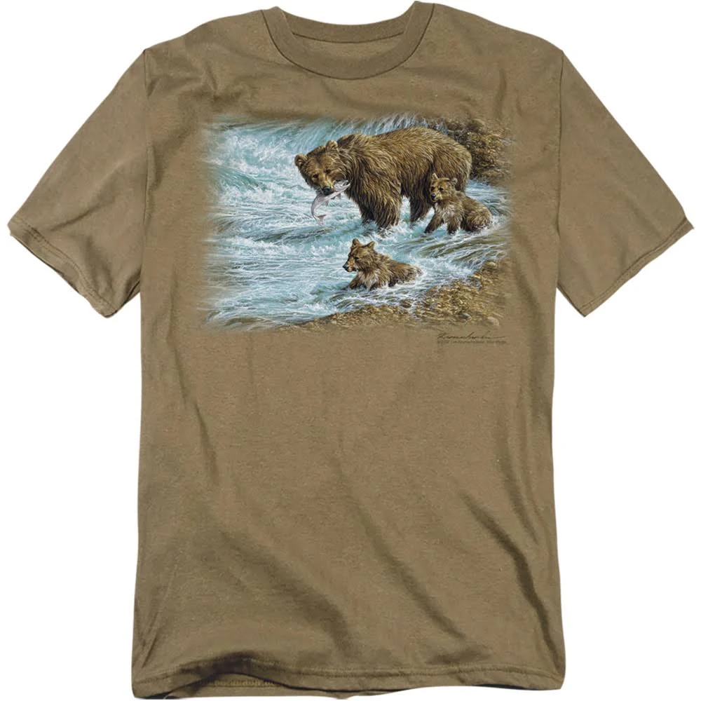 Wildlife Alaskan Brown Bear Short Sleeve T-Shirt