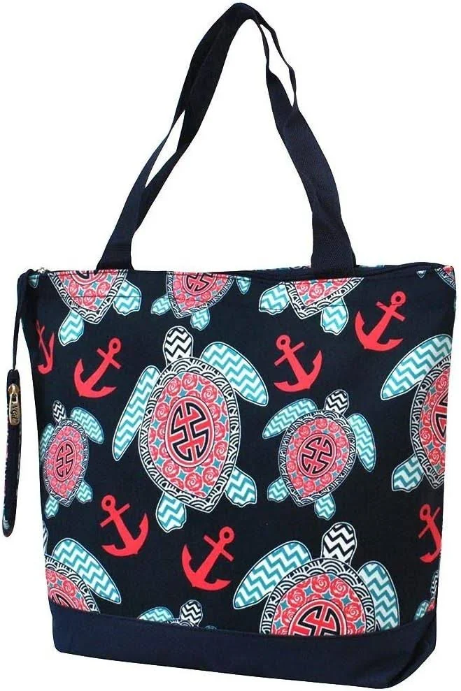 Sea Turtle Navy Ngil Canvas Tote Bag