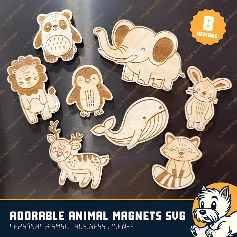Adorable Animal Magnet SVG Bundle Safari