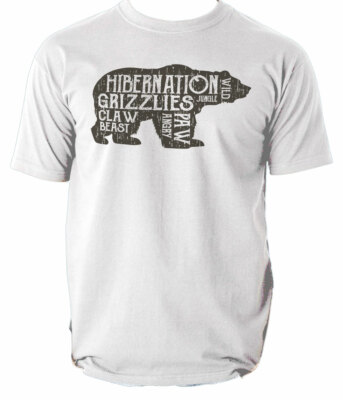 Grizzly Bear Shirt T Mountains Tee Animal Wild Face Tshirt Mecns S-3XL