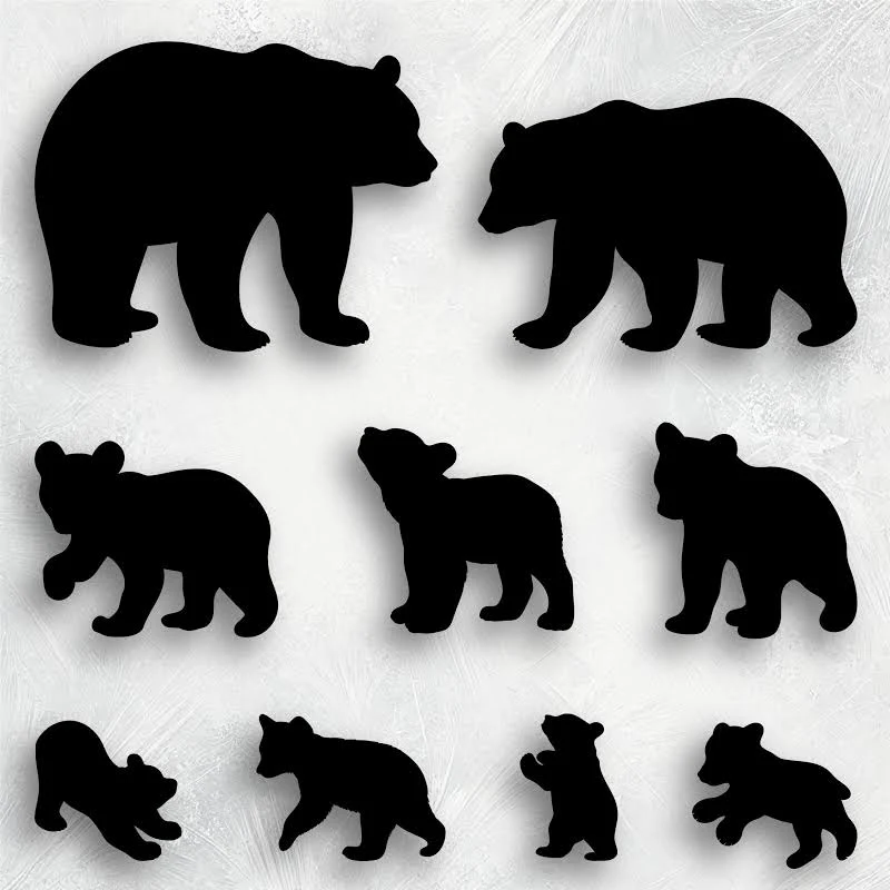 Bear SVG Bundle, Mama Bear Svg, Papa Bear Svg, Baby Bear Svg, Black Bear Svg, Mama Bear Png, Bear Body Svg, Bear Cricut, Bear Silhouette