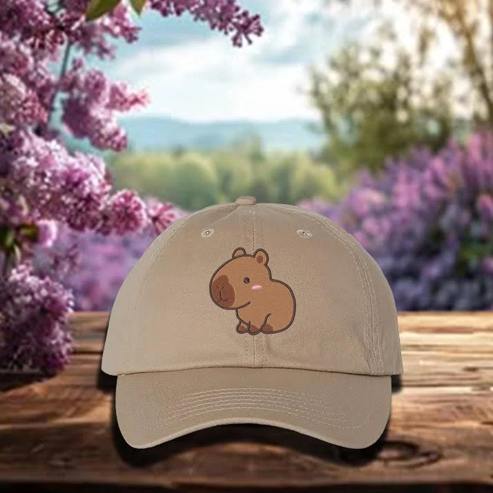 Funny Embroidered Capybara Baseball Cap