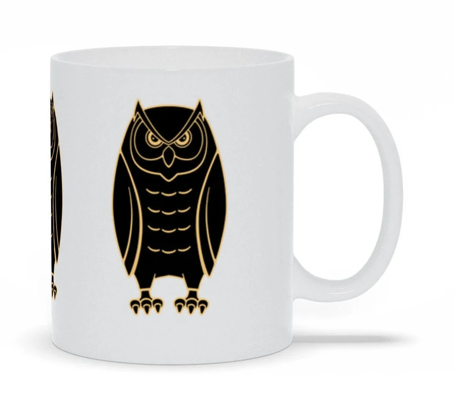 Three Owls Coffee Mug: Ceramic Bird Watchers Gift
