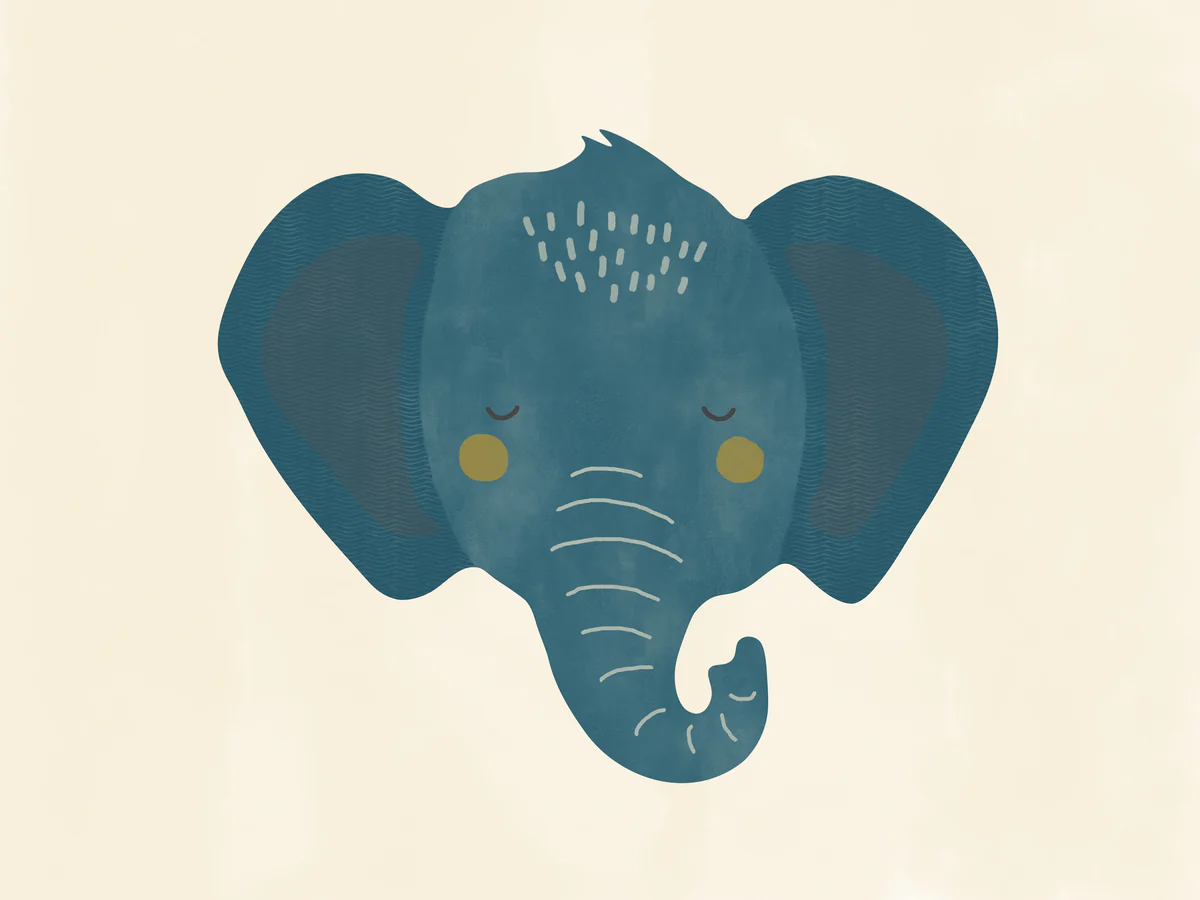 Minimal Elephant Art Print