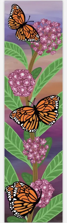 Monarch Butterfly and Milkweed Sticker | Butterfly lovers | Pollinators | Sticker | Save the Monarchs | Decal | Water bottle sticker |