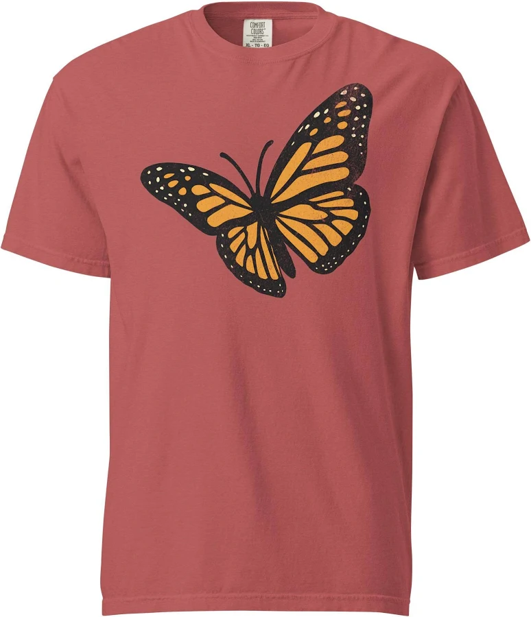 Monarch Butterfly Shirt - Vintage Insect Unisex garment-dyed heavyweight t-shirt
