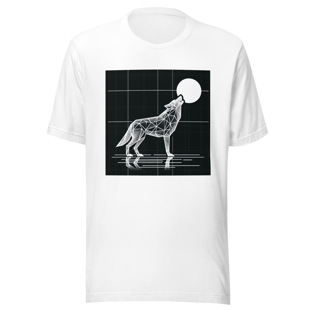 Geometric Howling Wolf Tee