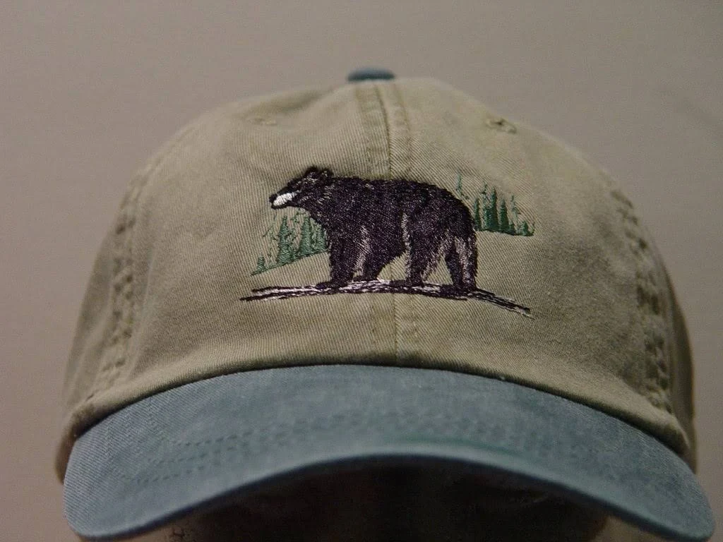 Black Bear Embroidered Baseball Cap