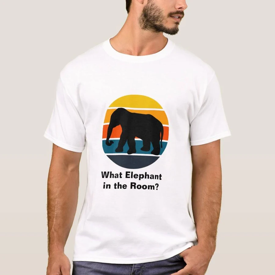 What Elephant? T-Shirt, Men's, Size: Adult S, White