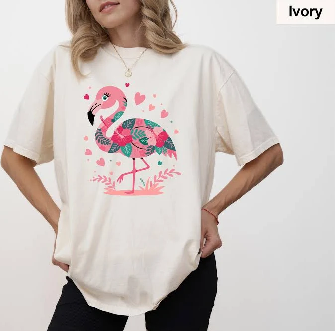 Comfort Colors Flamingo Shirt, Flamingo Lover Shirt, Tropical Animal Shirt, Pink Flamingo Tshirt, Flamingo Lover Gift, Cute Flamingo Gift