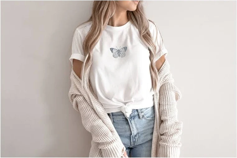 Butterfly T-Shirt | Cute Butterfly Tee | Nature Lover Gift | Butterfly Graphic Shirt | Super Soft Comfortable Tee | Vintage Butterfly Shirt