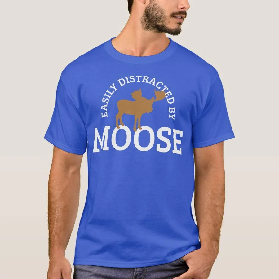 Moose Antlers Hunting Hunters T-Shirt, Men's, Size: Adult S, Deep Royal