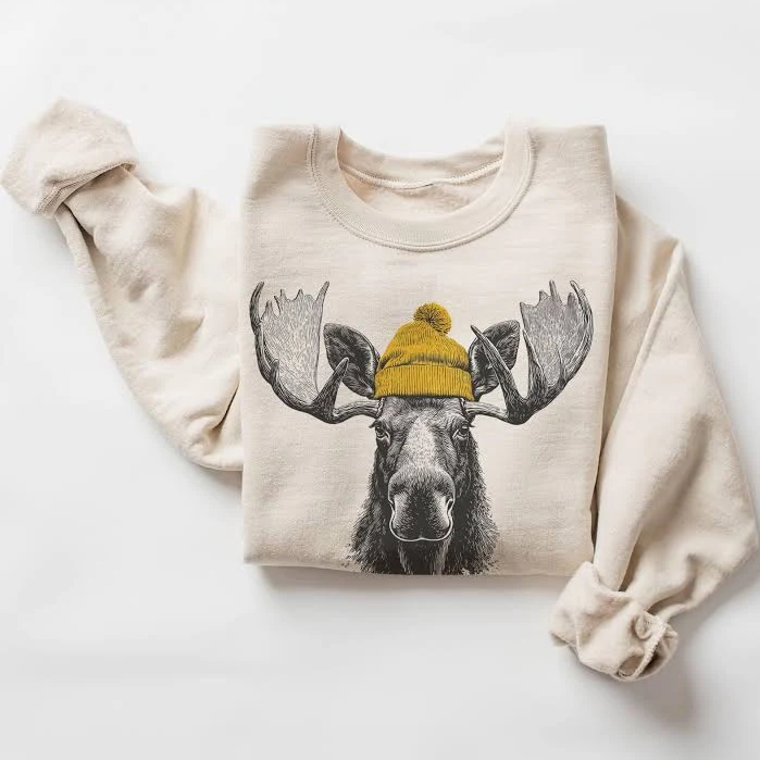 Retro 90s Bull Moose Crewneck Sweatshirt