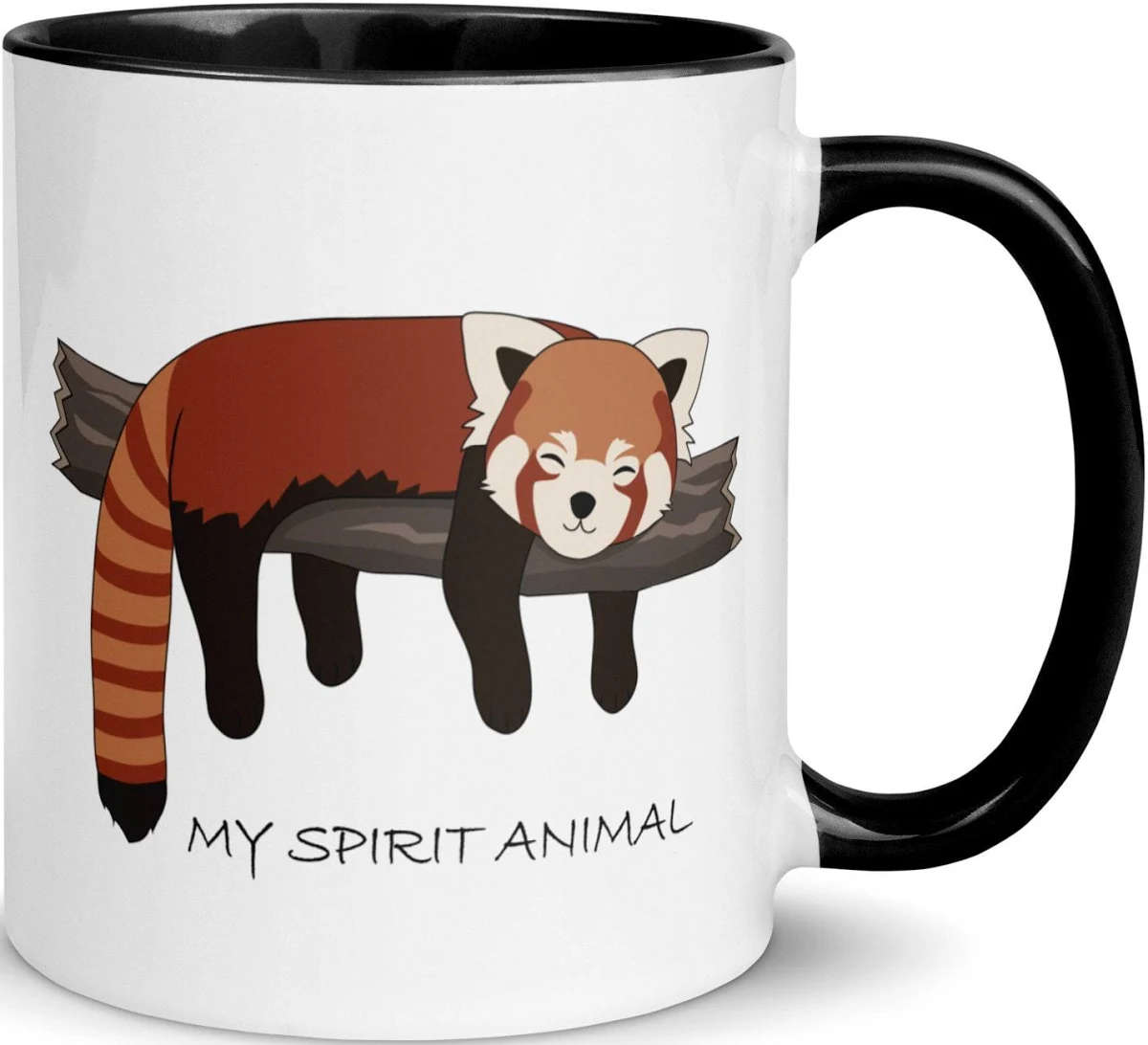 Red Panda Ceramic Mug- -Cute Animal Illustration-Coffee Mug-Tea Cup-Holiday-Xmas-Black Friday