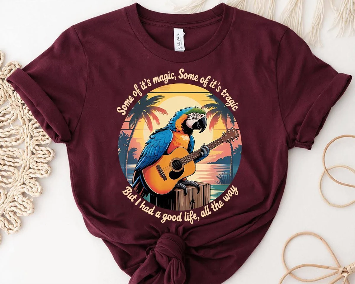 Funny Parrot Guitar T-Shirt