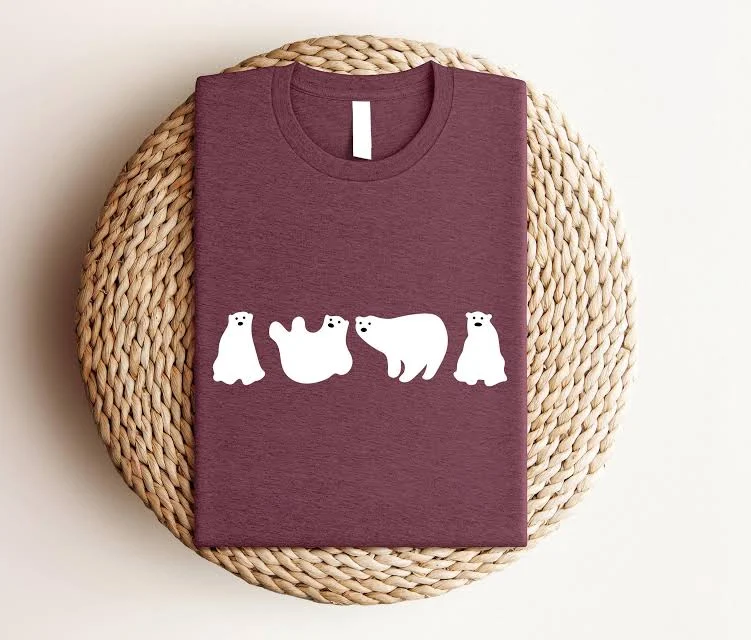 Funny Polar Bear Graphic Tee, Polar Bear Gifts, Animal Shirt, Animal Gift, Cute Winter Animal Shirt, Cute Polar Bear Shirt, Ice Bear Shirt