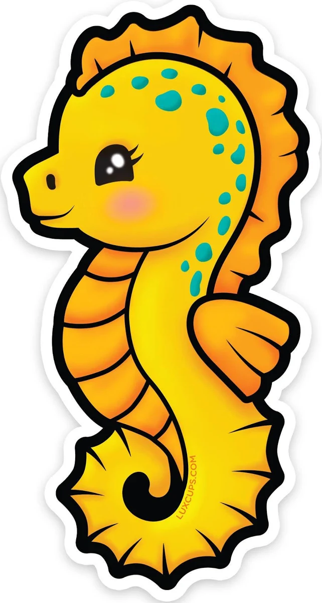 Cute Seahorse Sticker