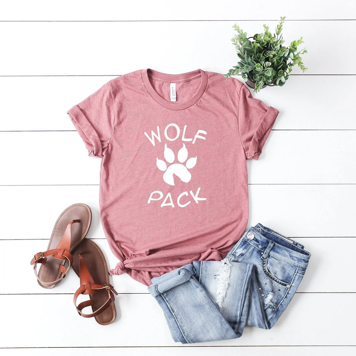 Wolf Pack Matching Cotton Graphic Tee