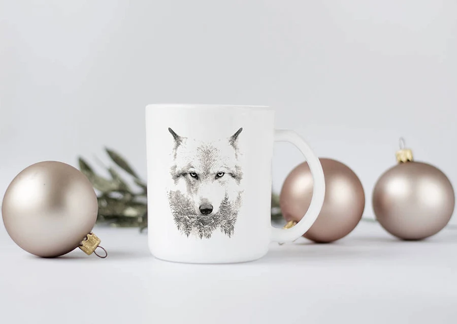 Wolf Coffee Mug - Wolf Cup - Leader of the Pack Mug - Wolf Totem Mug - Gift for Him - Christmas Gift